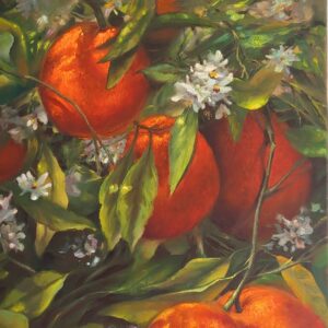 Original oil painting 'Oranges', on canvas 70x50 cm, 2023
